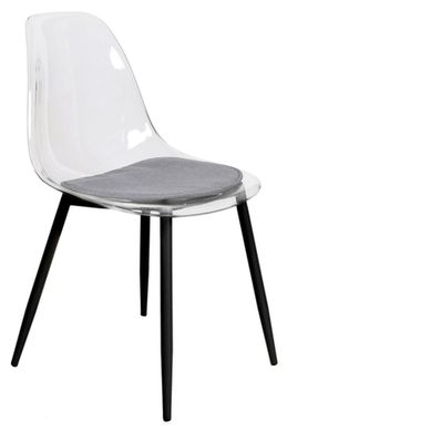 Chaise Design Transparent Lilia - Noir Chaise Design Transparent Lilia - Noir