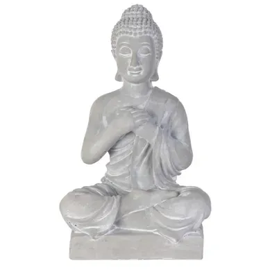 Statuette Déco "bouddha Assis" 27cm Gris Statuette Déco "bouddha Assis" 27cm Gris