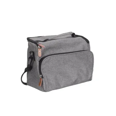 Sac Lunch Déco "zippé" 28cm Gris
