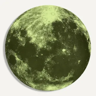 Sticker Mural Phosphorescent "lune" 25cm Vert Sticker Mural Phosphorescent "lune" 25cm Vert