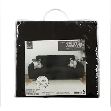 Housse Extensible Pour Canapé 2 Places - Noir - 170 X 80 Cm Housse Extensible Pour Canapé 2 Places - Noir - 170 X 80 Cm