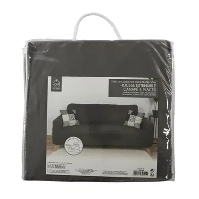 Housse Extensible Pour Canapé 3 Places - Gris - 230 X 85 Cm Housse Extensible Pour Canapé 3 Places - Gris - 230 X 85 Cm