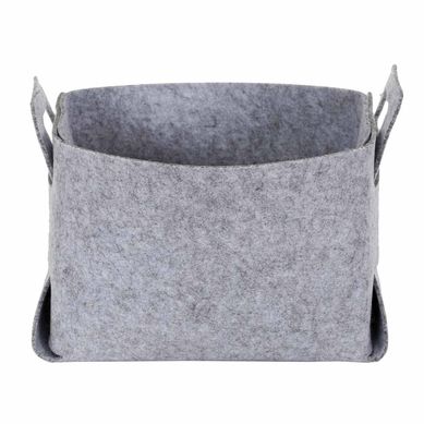 Panier De Rangement "feutre Pliable" 25cm Gris Panier De Rangement "feutre Pliable" 25cm Gris