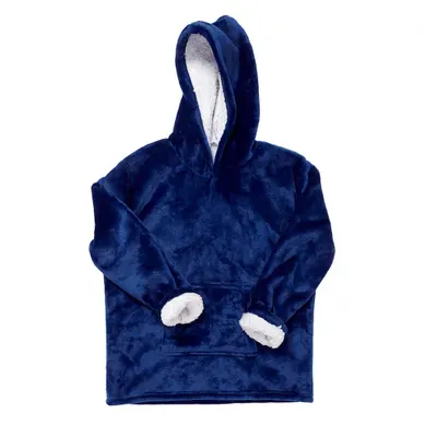 Sweat à capuche enfant Bleu Sweat à capuche enfant Bleu vue de face