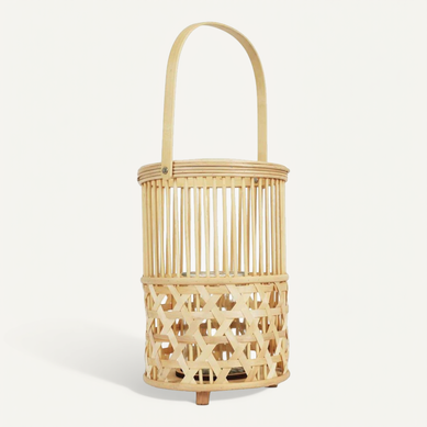 Lanterne En Bambou Tressé 22 X 55 Cm Lanterne En Bambou Tressé 22 X 55 Cm