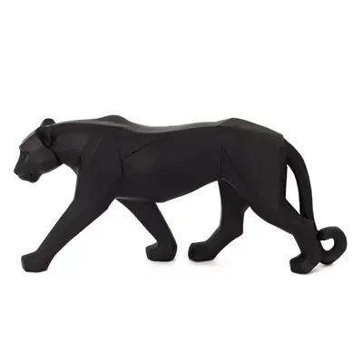 Statuette Déco "panthère Origami" 40cm Noir Statuette Déco "panthère Origami" 40cm Noir