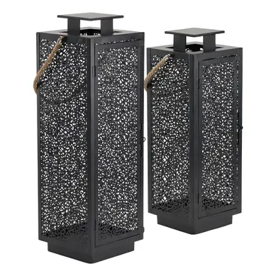 Lanterne En Métal Ajouré (lot De 2) Lanterne En Métal Ajouré (lot De 2)