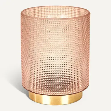 Lampe À Poser Design Embossé "lounge" 15cm Rose Lampe À Poser Design Embossé "lounge" 15cm Rose