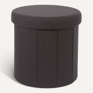 Pouf pliable PILLS Noir Pouf pliable PILLS Noir vue de face