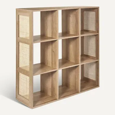 Rangement Modulable Cannage Et Bois Bali 9 Cases Rangement Modulable Cannage Et Bois Bali 9 Cases