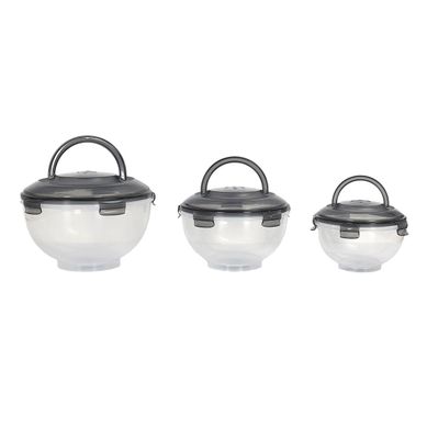 Lot De 3 Boîtes à Emporter "colore" 5,8l Transparent