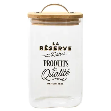 Bocal De Conservation En Verre "bistrot" 1l Transparent