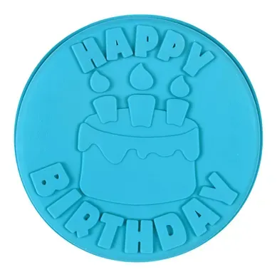 Moule À Gâteau En Silicone "anniversaire" 24cm Bleu Moule À Gâteau En Silicone "anniversaire" 24cm Bleu