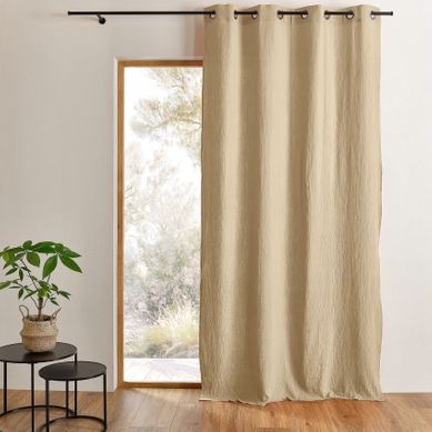 Rideau En Gaze De Coton Tamisant à Oeillets - 130x240 Cm - Ficelle Rideau En Gaze De Coton Tamisant à Oeillets - 130x240 Cm - Ficelle