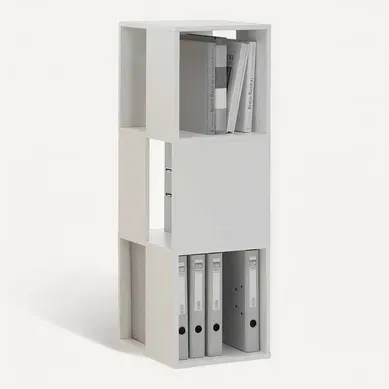 Classeur Rotatif Ouvert 34 X 34 X 108 Cm Blanc Classeur Rotatif Ouvert 34 X 34 X 108 Cm Blanc