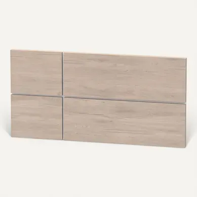 Tête De Lit Enfant Coloris Effet Bois/blanc - H. 50 X L. 100 X P. 3.2 Cm