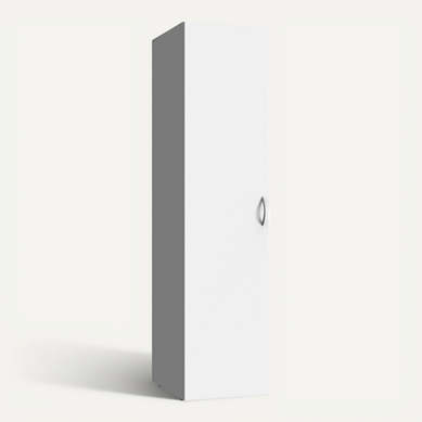 Armoire De Rangement En Bois Mélamine Coloris Blanc - Longueur 30 X Hauteur 185 X Profondeur 54 Cm Armoire De Rangement En Bois Mélamine Coloris Blanc - Longueur 30 X Hauteur 185 X Profondeur 54 Cm
