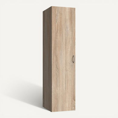 Armoire De Rangement En Bois Mélamine Coloris Imitation Chêne - L. 30 X H. 185 X P. 54 Cm Armoire De Rangement En Bois Mélamine Coloris Imitation Chêne - L. 30 X H. 185 X P. 54 Cm