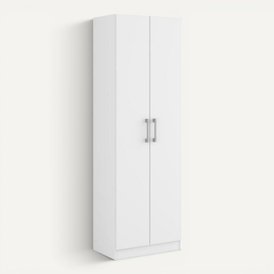 Armoire, Placard De Rangement Avec 2 Portes Coloris Blanc - L. 56 X P. 34 X Hauteur 169 Cm Armoire, Placard De Rangement Avec 2 Portes Coloris Blanc - L. 56 X P. 34 X Hauteur 169 Cm