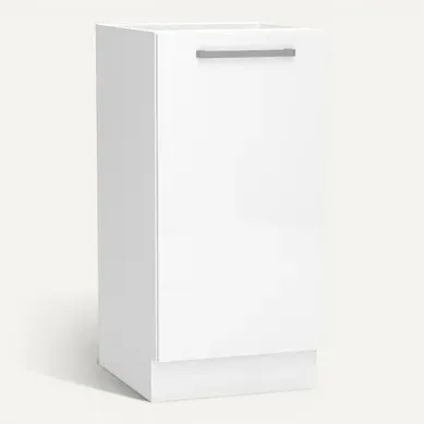 Meuble Bas De Cuisine Avec 1 Porte Coloris Blanc - Longueur 30 X Profondeur 46,6 X Hauteur 82 Cm