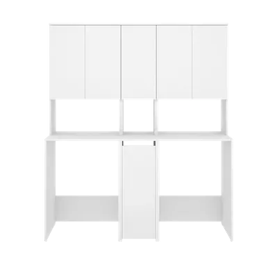Meuble Buanderie Double Machine Pour Lave-linge Et Sèche-linge Avec Rangements Intégrés Meuble Buanderie Double Machine Pour Lave-linge Et Sèche-linge Avec Rangements Intégrés