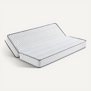 Matelas Ferme Clic Clac 130x190 Cm 15 Cm 5 Zones Confort 100 % Polyester Respirant Latex Hr