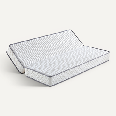 Matelas Ferme Clic Clac 130x190 Cm Avec Alèse 10 Cm 5 Zones Confort 100% Polyester Polyuréthane Hr