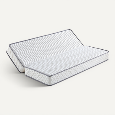 Matelas Ferme Clic Clac 130x190x15 Cm 5 Zones Confort 60 Cm Assise 100 % Polyester Polyuréthane