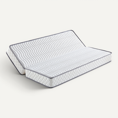 Matelas 140x190 Cm Mi-ferme Clic Clac 16 Cm Ressorts Premium Et Mémoire De Forme 5 Zones Confort