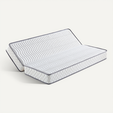 Matelas 140x190 Cm Mi-ferme Clic Clac 20 Cm Ressorts Premium Et Mémoire De Forme 5 Zones Confort