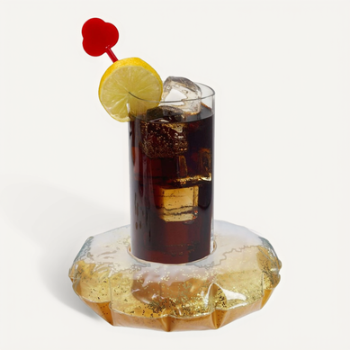 Porte Gobelet Gonflable Paillettes - Diam. 18 Cm - Doré Porte Gobelet Gonflable Paillettes - Diam. 18 Cm - Doré