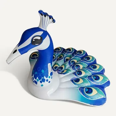 Bouée Gonflable Paon - L. 150 Cm - Bleu Bouée Gonflable Paon - L. 150 Cm - Bleu