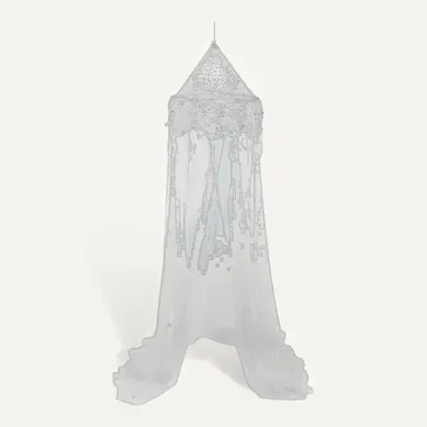 Ciel De Lit Pour Enfant Demoiselle - H. 250 Cm - Argent Gris Clair Ciel De Lit Pour Enfant Demoiselle - H. 250 Cm - Argent Gris Clair
