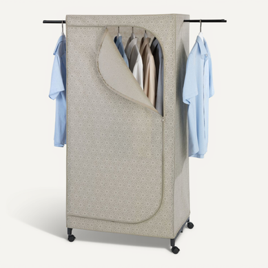 Armoire Penderie Tissu Balance - L. 75 X H. 160 Cm - Taupe Armoire Penderie Tissu Balance - L. 75 X H. 160 Cm - Taupe
