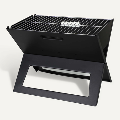 Barbecue à Charbon Pliable - L. 44,5 X L. 30,5 Cm - Noir Barbecue à Charbon Pliable - L. 44,5 X L. 30,5 Cm - Noir