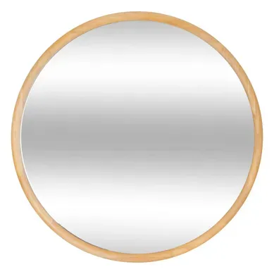Miroir Rond En Bois - Diam 55 Cm - Marron