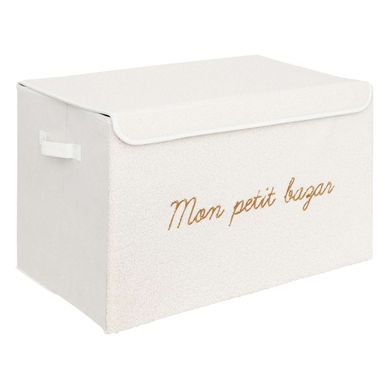 Coffre Rangement En Bouclette - Blanc Coffre Rangement En Bouclette - Blanc