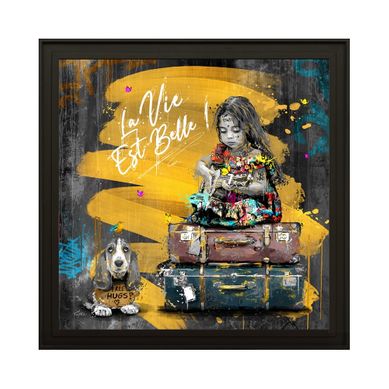 Tableau Romaric La Petite Fille Et La Guitare En Bois Tableau Romaric La Petite Fille Et La Guitare En Bois