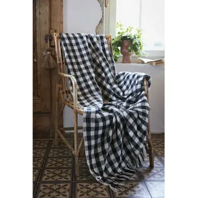 Plaid À Franges Tissé Teint "gabriel" - Multicolor - 130x160 Cm Plaid À Franges Tissé Teint "gabriel" - Multicolor - 130x160 Cm