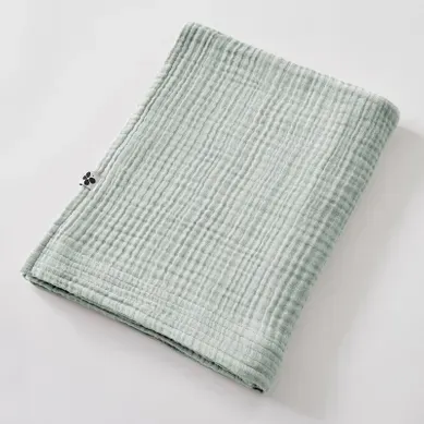Drap De Douche 70 X 130 Cm Gaze De Coton Unie Gaïa - Vert Clair - 70x130 Cm Drap De Douche 70 X 130 Cm Gaze De Coton Unie Gaïa - Vert Clair - 70x130 Cm