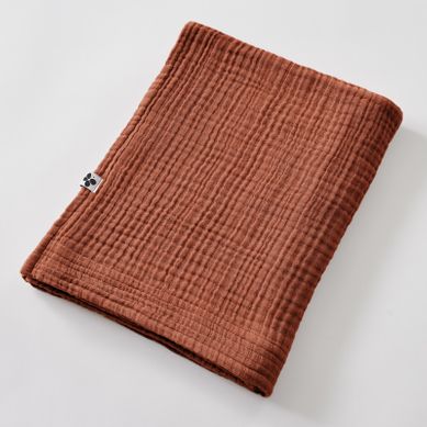 Drap De Douche 70 X 130 Cm Gaze De Coton Unie Gaïa - Terracotta - 70x130 Cm Drap De Douche 70 X 130 Cm Gaze De Coton Unie Gaïa - Terracotta - 70x130 Cm