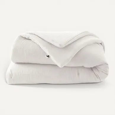 Edredon Ou Bout De Lit "gaïa" "gaze De Coton" - Blanc - 180x240 Cm