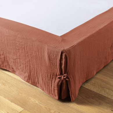 Cache-sommier 160 X 200 Cm – Double Gaze De Coton 125 G/m² – Gaïa Terracotta Cache-sommier 160 X 200 Cm – Double Gaze De Coton 125 G/m² – Gaïa Terracotta