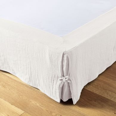 Cache-sommier 160 X 200 Cm – Double Gaze De Coton 125 G/m² – Gaïa Blanc Cache-sommier 160 X 200 Cm – Double Gaze De Coton 125 G/m² – Gaïa Blanc
