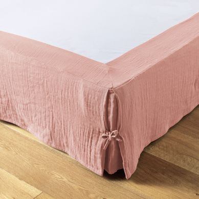 Cache-sommier 160 X 200 Cm – Double Gaze De Coton 125 G/m² – Gaïa Rose Pêche Cache-sommier 160 X 200 Cm – Double Gaze De Coton 125 G/m² – Gaïa Rose Pêche