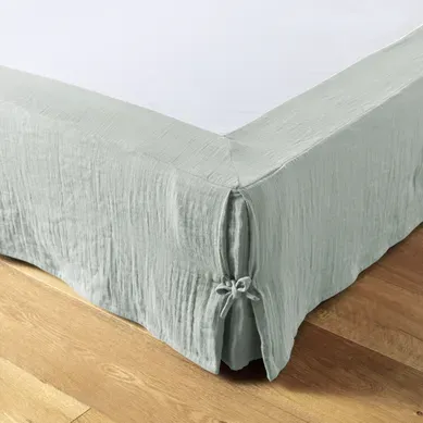 Cache-sommier 160 X 200 Cm – Double Gaze De Coton 125 G/m² – Gaïa Eucalyptus Cache-sommier 160 X 200 Cm – Double Gaze De Coton 125 G/m² – Gaïa Eucalyptus