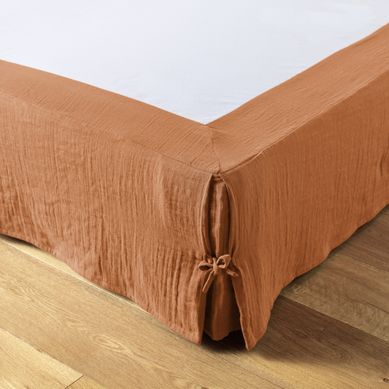 Cache-sommier 160 X 200 Cm – Double Gaze De Coton 125 G/m² – Gaïa Abricot Cache-sommier 160 X 200 Cm – Double Gaze De Coton 125 G/m² – Gaïa Abricot