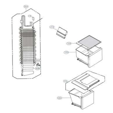 Bac à Légumes ( Repère 125a ) Frigo, Réfrigérateur, Congélateur Ajp74894709 Lg