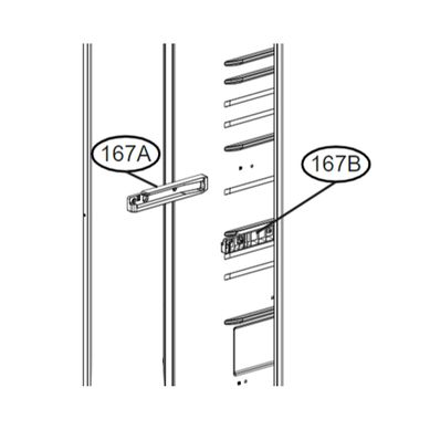 Guide Rail (repère 167a) Frigo, Réfrigérateur, Congélateur Mea66351601 Lg