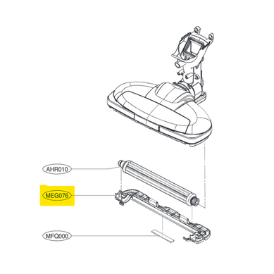 Support De Brosse, Embout (repère Meg076) Aspirateur Meg64799501, Meg64799502 Lg